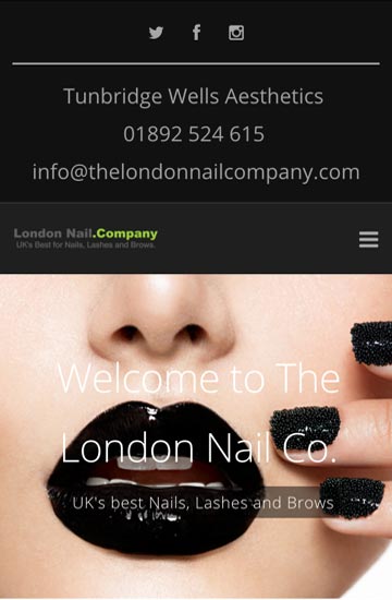 Mobile: The London Nail Co.’s new site is mobile responsive