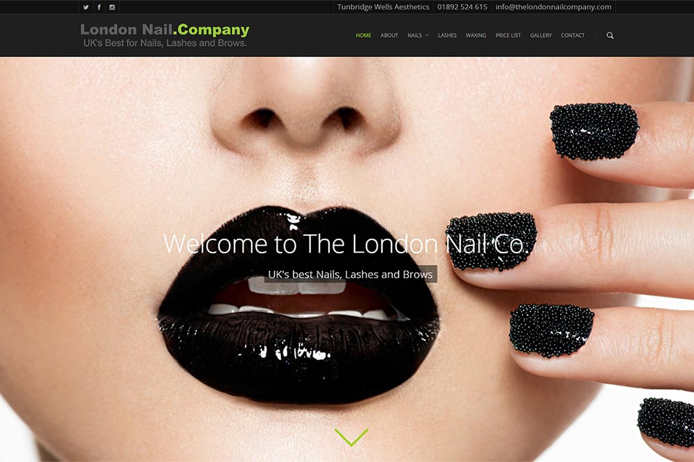 London Nail Company website screenshot 2015